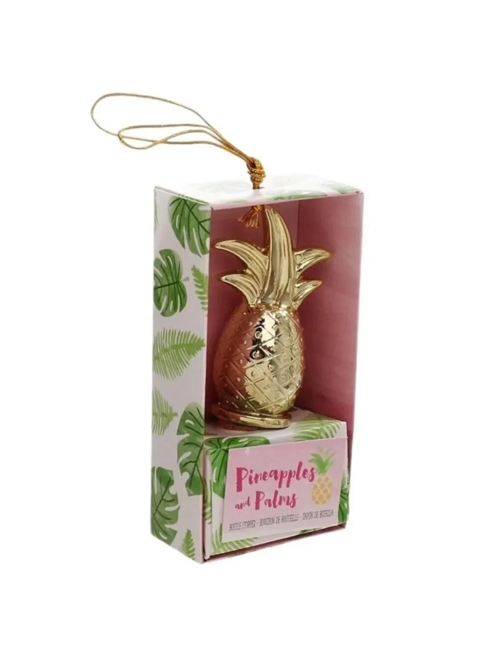 Kate Aspen Pineapple Gold Tone Wine or Champagne Stopper NEW